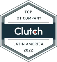 Clutch Top IoT Company Latin America 2022 Badge