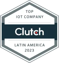 Clutch Top IoT Company Latin America 2023 Badge
