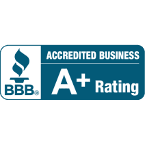 BBB Accredited Business, A+ rating Badge